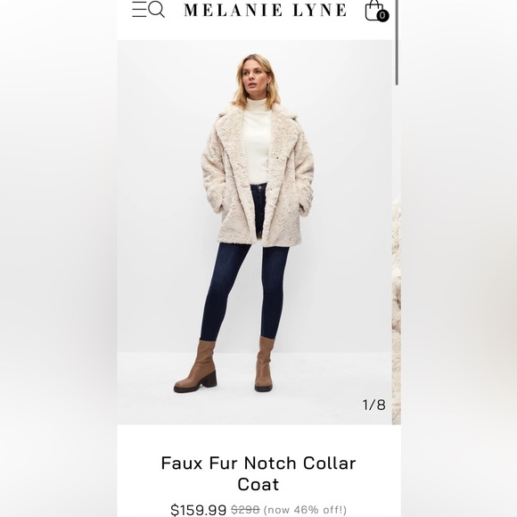 Melanie Lyle Faux Fur Jacket! Brand New. Never Worm! - Picture 2 of 6